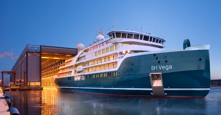 SH Vega, Swan Hellenic’s second bespoke expedition cruise ship, is now on water
