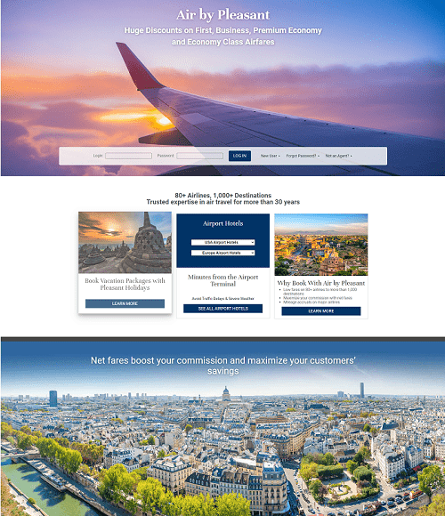 Pleasant Holidays Launches Redesigned Air By Pleasant Website With More Powerful Functionality & Modern Look for Travel Advisors