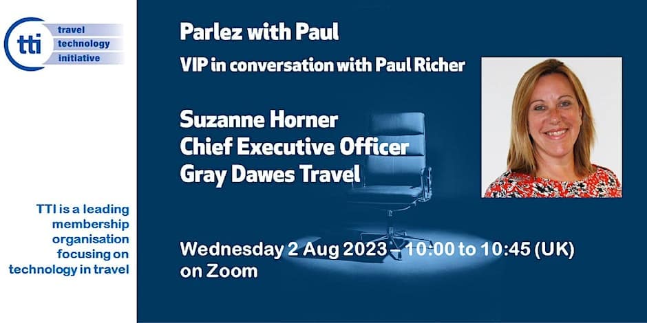 Parlez with Paul VIP in Conversation Suzanne Horner, CEO, Gray Dawes Travel