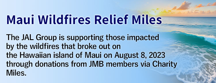 Support for Victims of the Maui Wildfires in Hawaii – JAL