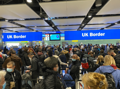 Airport border force outage resolved
